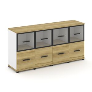 Шкаф четыре узкие секции, 2 ниши