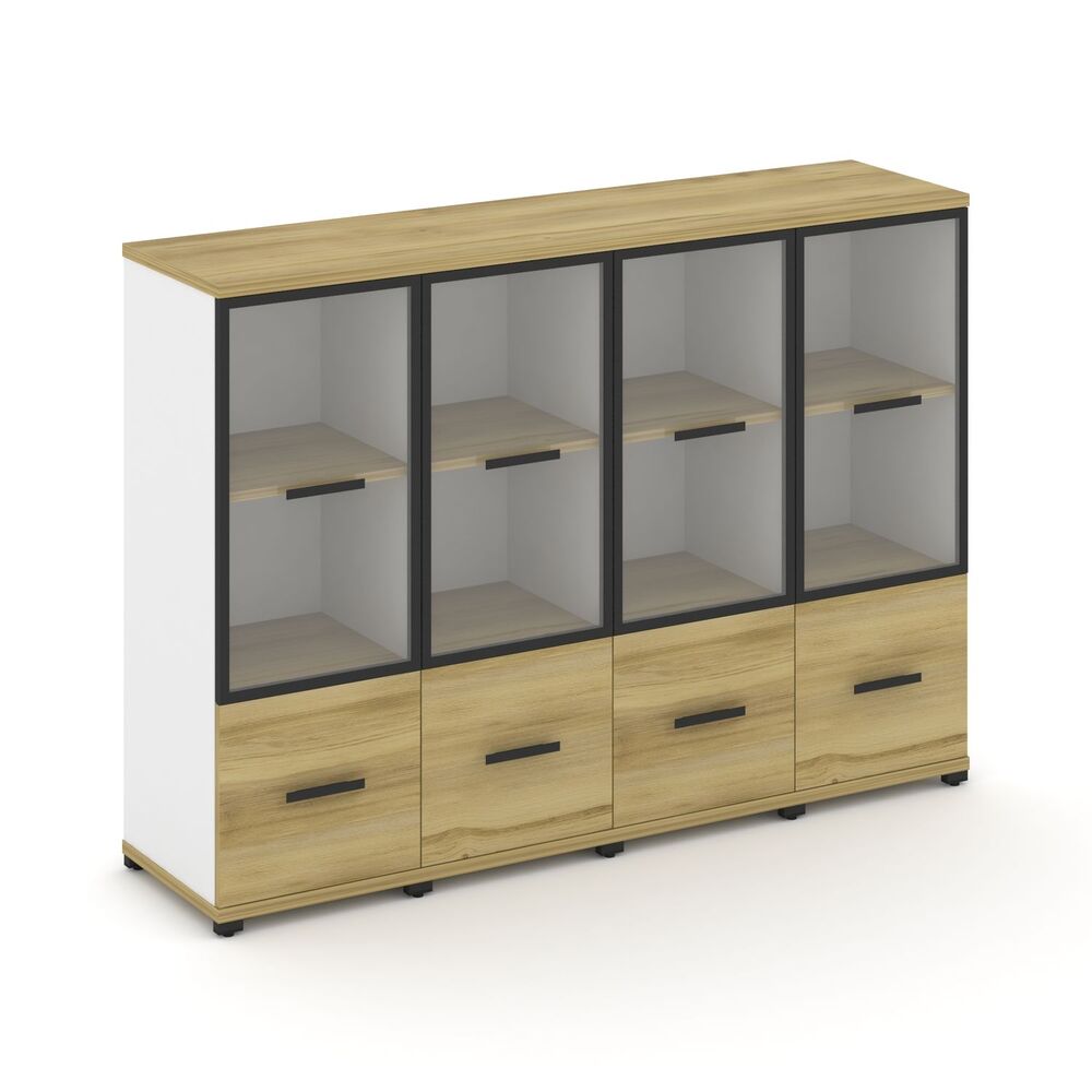 Шкаф четыре узкие секции, 3 ниши