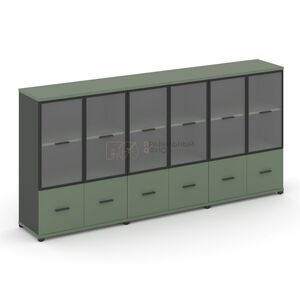 Шкаф три широкие секции, 3 ниши