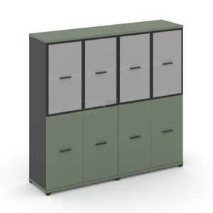 Шкаф две широкие секции, 4 ниши