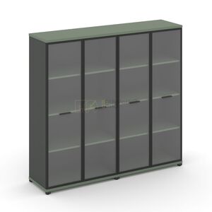 Шкаф две широкие секции, 4 ниши