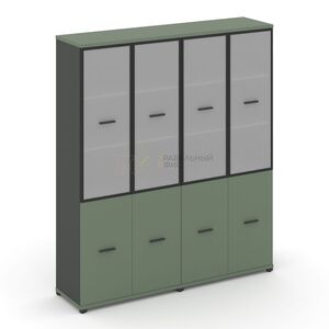 Шкаф две широкие секции, 5 ниш