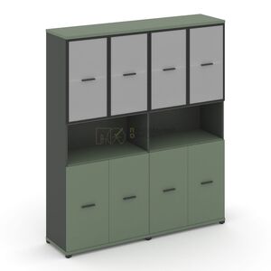 Шкаф две широкие секции, 5 ниш