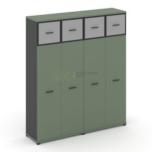 Шкаф две широкие секции, 5 ниш