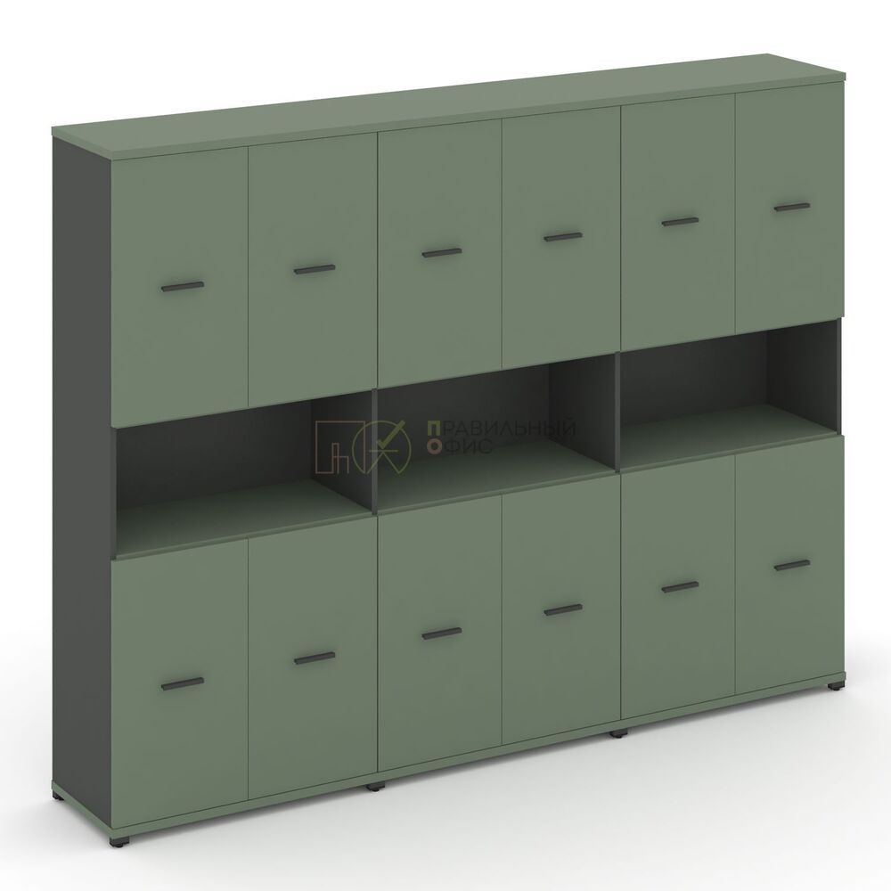 Шкаф три широкие секции, 5 ниш