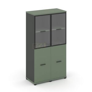 Шкаф две узкие секции, 4 ниши