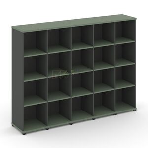 Стеллаж пять узких секций, 4 ниши