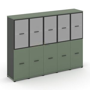 Шкаф пять узких секций, 4 ниши