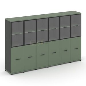 Шкаф шесть узких секций, 4 ниши