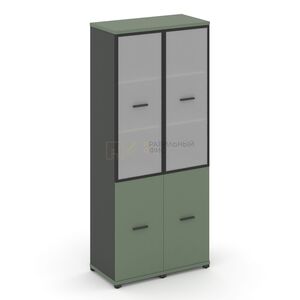 Шкаф две узкие секции, 5 ниш