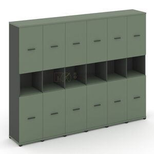 Шкаф шесть узких секций, 5 ниш