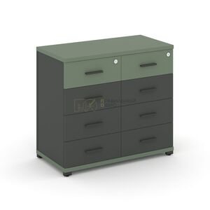 Тумба приставная широкая 8 ящиков