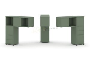 Надставка низкая + (Задняя стенка - 5 шт) + (Блок 2 ящика - 2 шт)