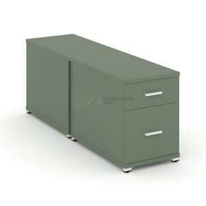 Тумба двухсторонняя опорная/приставная 1 ящик + 1 распашной фасад
