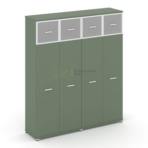 Шкаф две широкие секции, 5 ниш