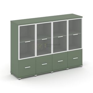 Шкаф четыре узкие секции, 3 ниши