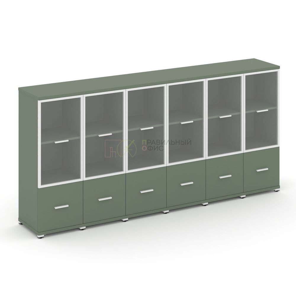 Шкаф шесть узких секций, 3 ниши