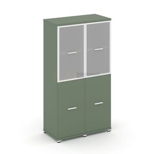 Шкаф две узкие секции, 4 ниши