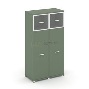 Шкаф две узкие секции, 4 ниши