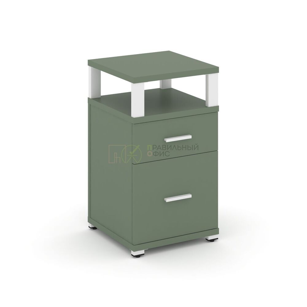 Тумба приставная 1 ящик + 1 распашной фасад с надставкой