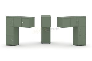 Надставка низкая + (Задняя стенка - 5 шт) + (Распашной фасад - 5 шт)