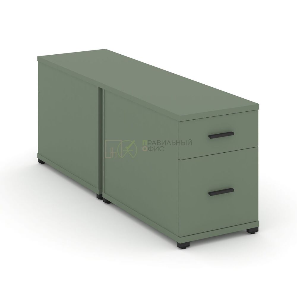 Тумба двухсторонняя опорная/приставная 1 ящик + 1 распашной фасад