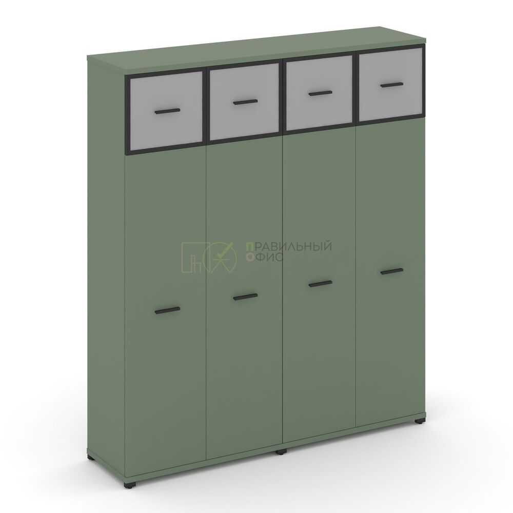 Шкаф две широкие секции, 5 ниш