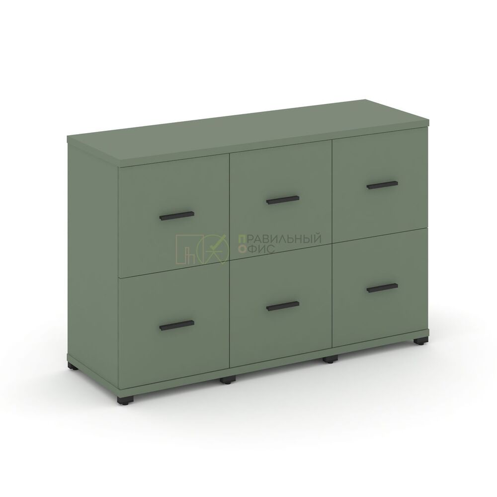 Шкаф три узкие секции, 2 ниши