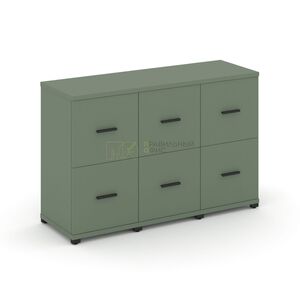 Шкаф три узкие секции, 2 ниши