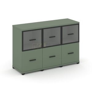 Шкаф три узкие секции, 2 ниши