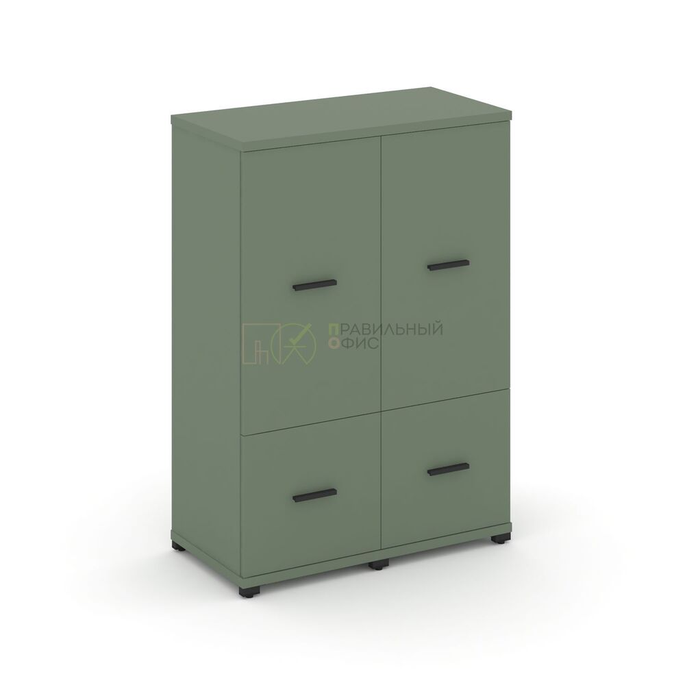 Шкаф две узкие секции, 3 ниши