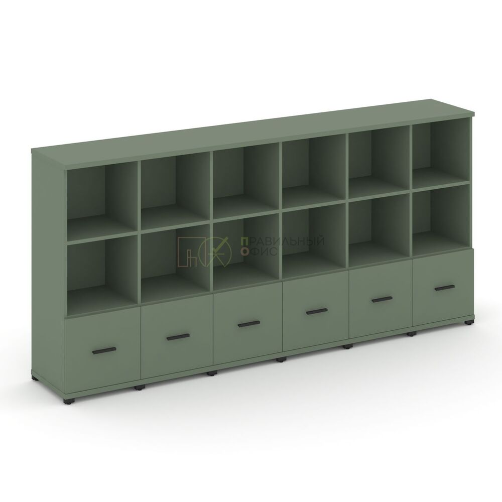 Шкаф шесть узких секций, 3 ниши