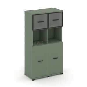 Шкаф две узкие секции, 4 ниши