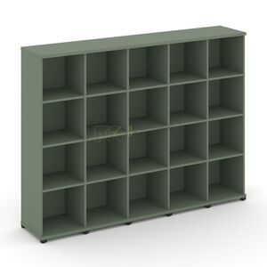 Стеллаж пять узких секций, 4 ниши