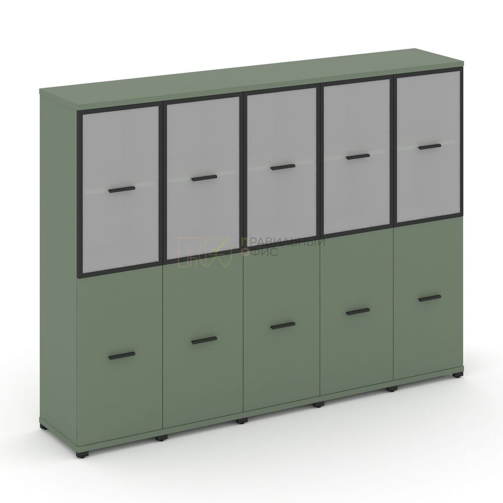 Шкаф пять узких секций, 4 ниши