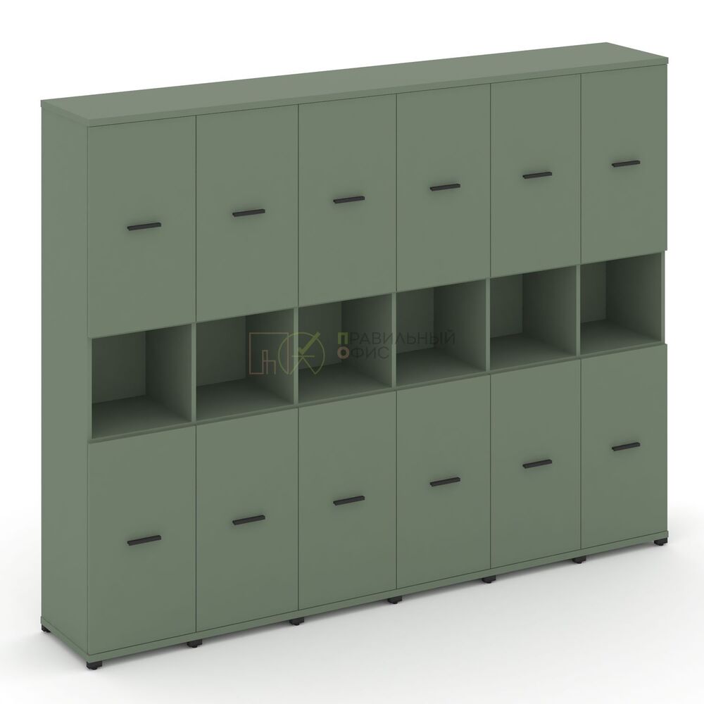 Шкаф шесть узких секций, 5 ниш