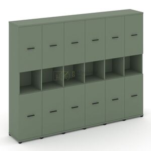 Шкаф шесть узких секций, 5 ниш