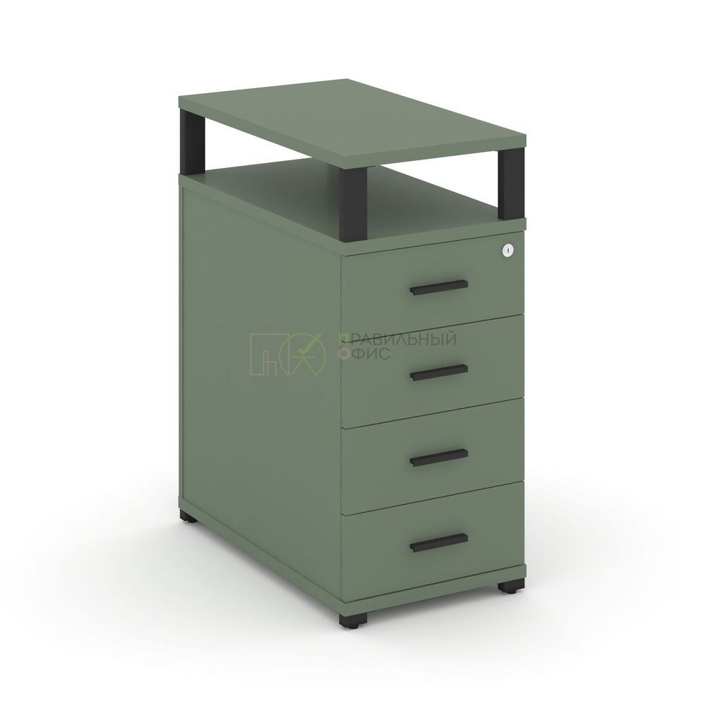 Тумба опорная/приставная 4 ящика с надставкой