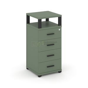 Тумба опорная/приставная 4 ящика с надставкой