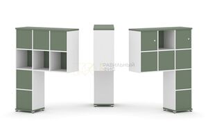 Надставка высокая + (Задняя стенка 8 шт) + (Блок 1 ящик - 2 шт) + (Распашной фасад - 2 шт)