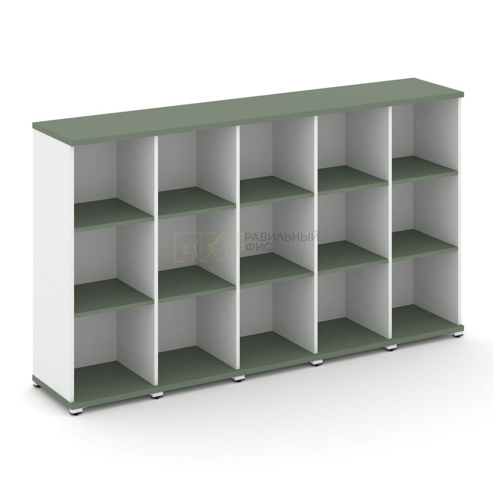 Стеллаж пять узких секций, 3 ниши