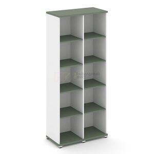 Стеллаж две узкие секции, 5 ниш