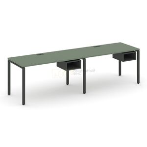 Рабочая станция односторонняя с подвесными тумбами на 2 места