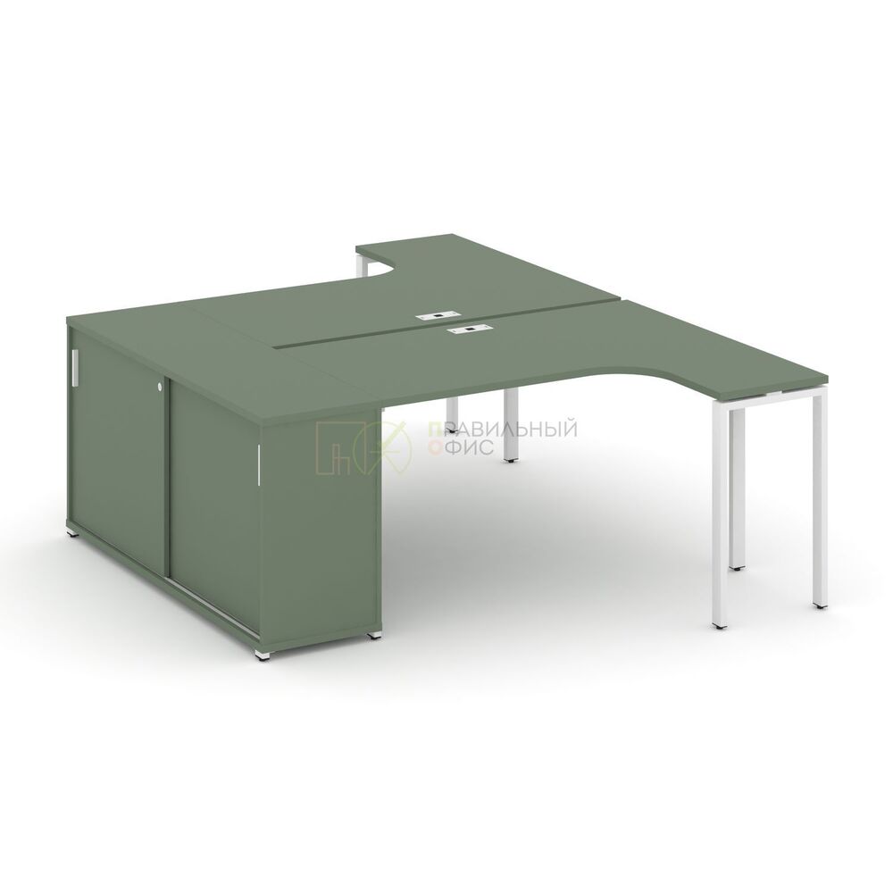 Рабочая станция с опорным шкафом-купе