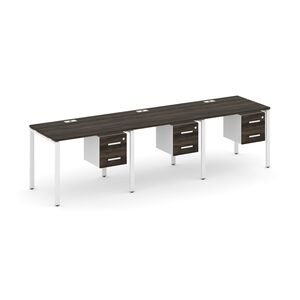 Рабочая станция односторонняя с подвесными тумбами на 3 места