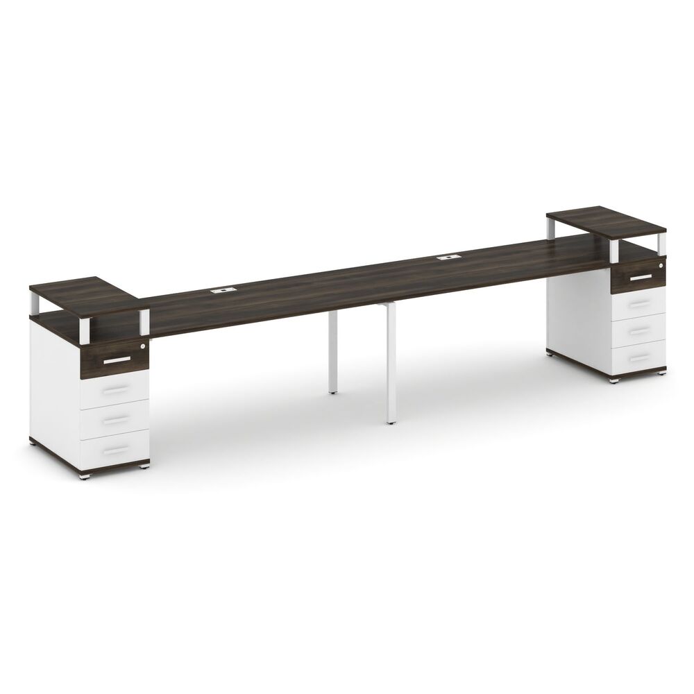 Рабочая станция на 2 места с двумя опорными тумбами