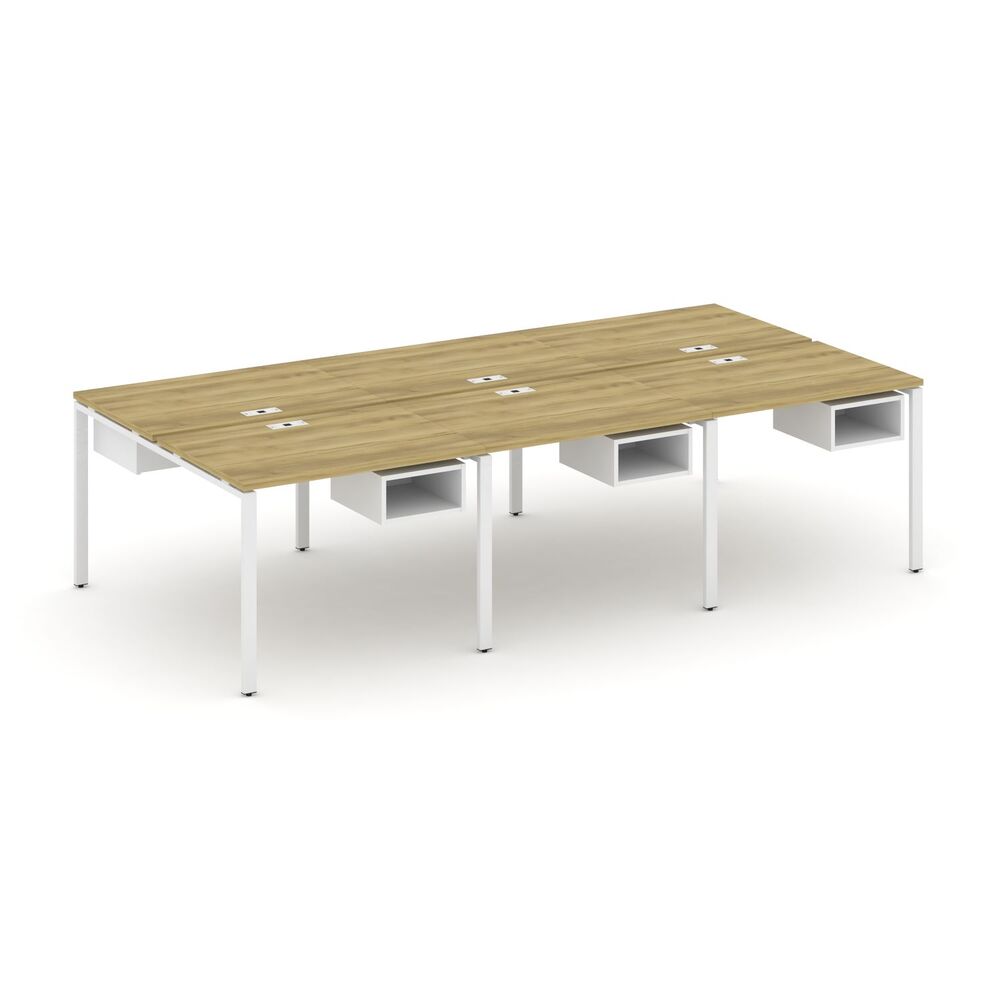 Рабочая станция двухсторонняя с подвесными тумбами на 6 мест