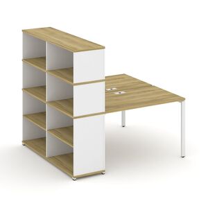 Рабочая станция с опорным стеллажом с надставкой высокой