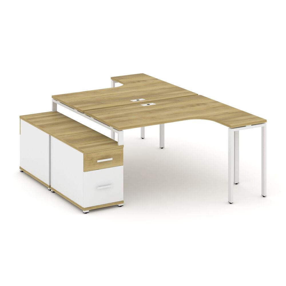 Рабочая станция с двойной опорной тумбой