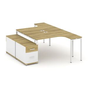 Рабочая станция с двойной опорной тумбой